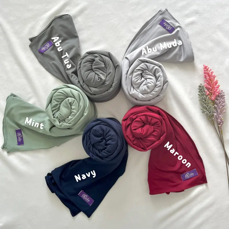 Pashmina Inner Ninja Oval / Pashmina Inner Jersey Menutup Leher / Pashmina Inner Instan Jersey 3