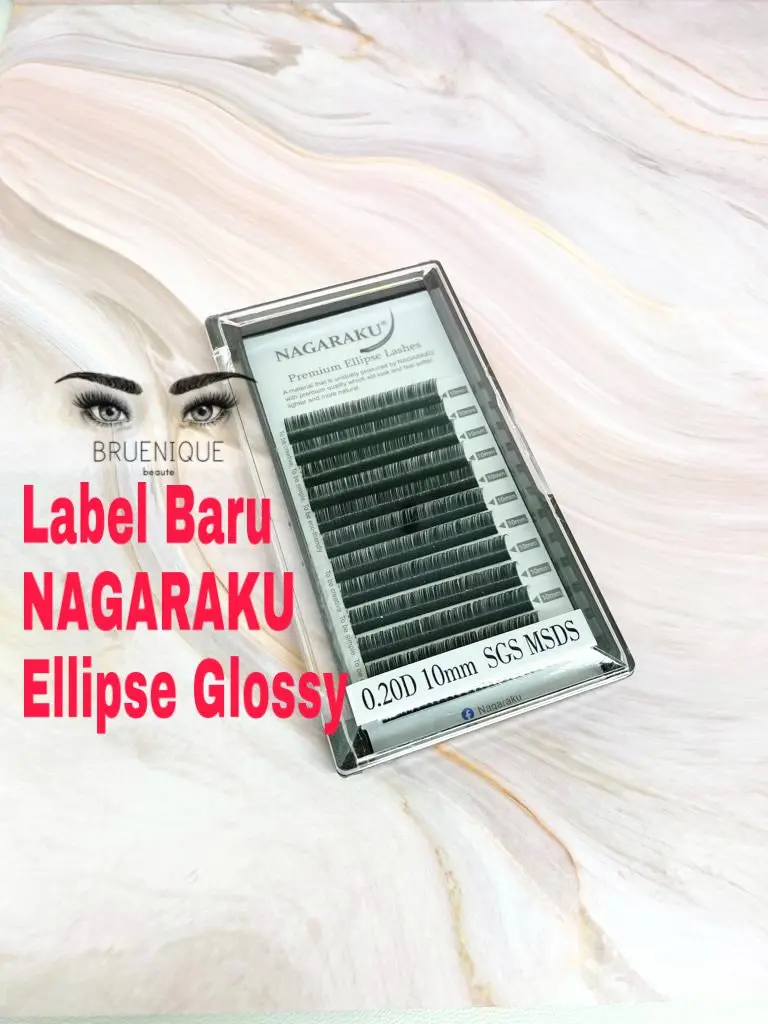 NAGARAKU - ELLIPSE LASH - GLOSSY - SILVER LABEL - flat ellipse lash