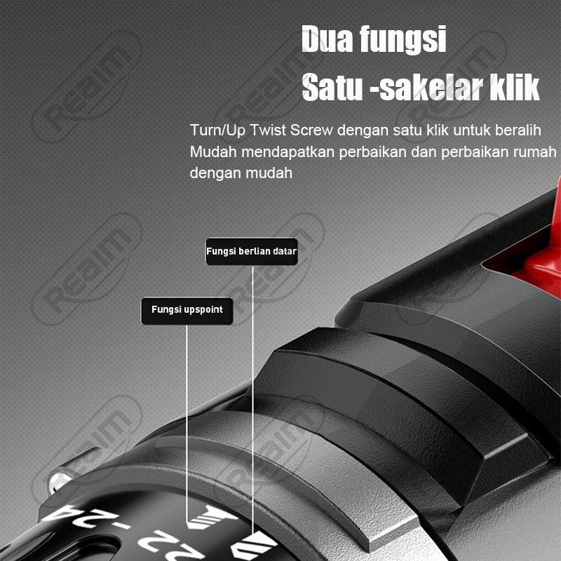Product Introduction of REAIM Drill Machine 298V Cordless Screwdriver Electric Impact Cordless Drill Set 7