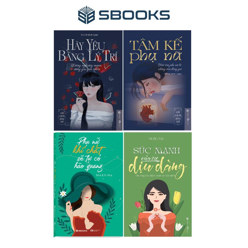 Sách - Combo 4 Cuốn : Tâm Kế Phụ Nữ + Hãy Yêu Bằng Lý Trí + Phụ Nữ Khí Chất Sẽ Tự Có Hào Quang + Sức Mạnh Của Sự Dịu Dàng - SBOOKS