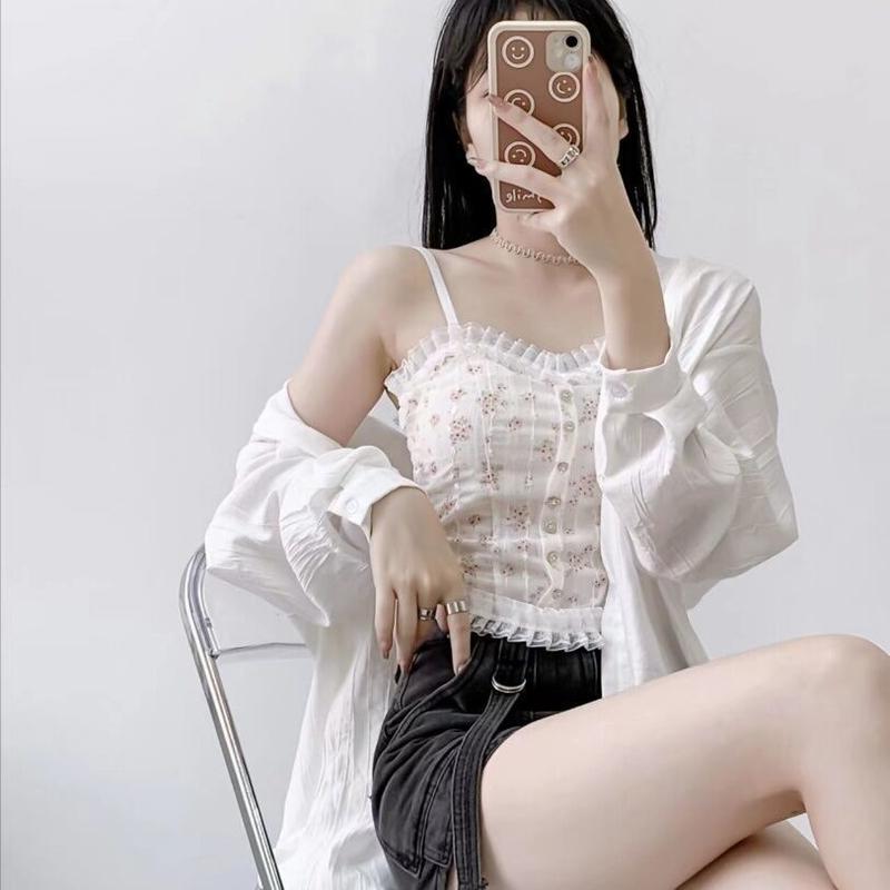 Áo Ống, Thiết Kế Đẹp Hoa Ren, Dành Cho Nữ, Có Thể Mặc Ngoài Trời, Lót Chống Lộ, Đế Độc Đáo Dây Treo Xếp Ly Có Thể Mặc Ngoài Trời 1