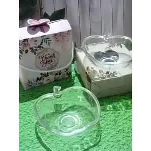 Souvenir mangkuk apel 25pcs kemasan box motif free kartu ucapan