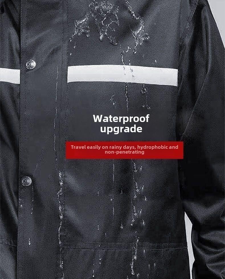 Product Introduction of [2025 Hot Sale] High Quality New Hot Sale Large Raincoat Rain Pants Suit Full Body Split Waterproof Men Raincoat Loose Reflective Electric Car Motorcycle Double Layer Slim Thickened Rainproof 10