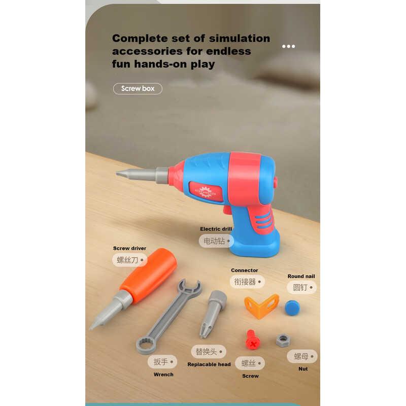 Product Introduction of 461 Piece Set with Electric Kids Drill Sets Preschool Toddler STEM Toy 7