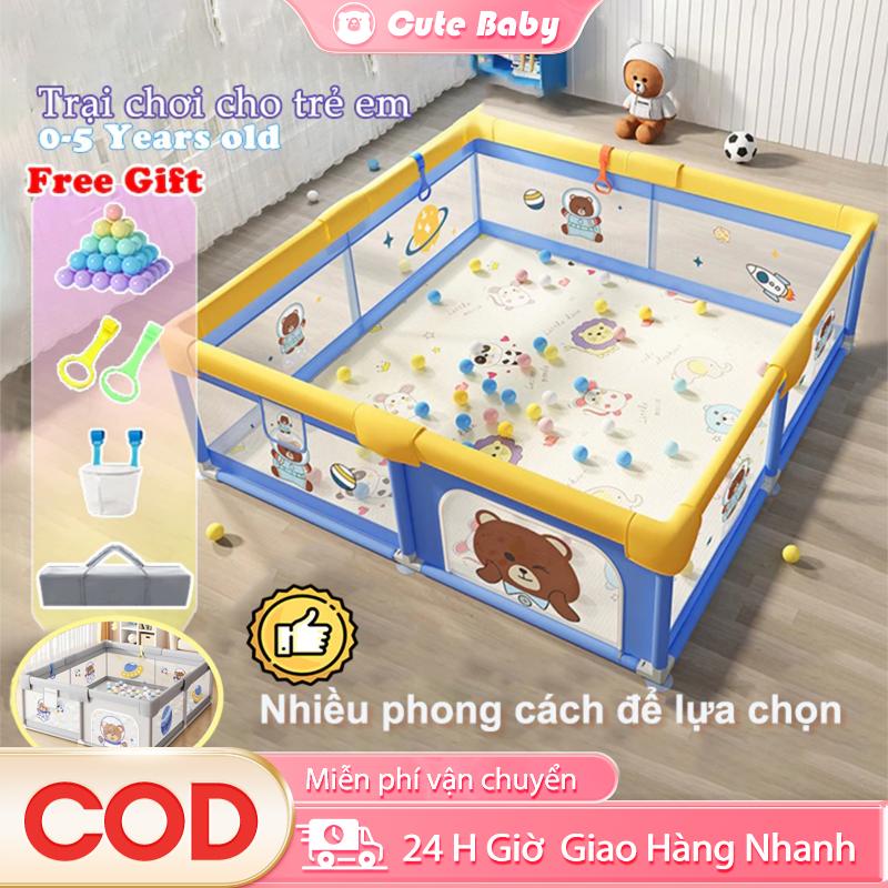 Hàng rào trò chơi trẻ em\Hàng rào\Gấp được\Hàng rào vải cho trẻ em Pakey\Khung inox dày\Bảo hành 3 năm, dễ dàng tháo lắp và lắp ráp play  pen 0