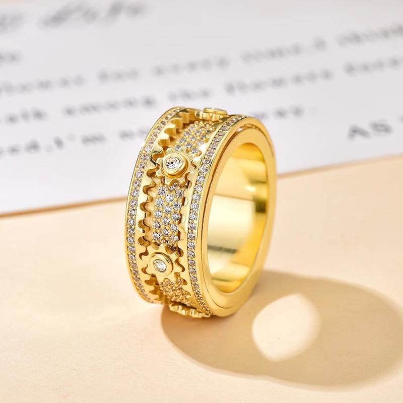Product Introduction of แหวนไดมอนด์เต็มรูปแบบแกะสลักประณีตสไตล์แฟชั่นขายร้อน,สำหรับผู้ชายและผู้หญิง,การออกแบบท้องฟ้าเต็มไปด้วยดวงดาว,หมุนได้ 4
