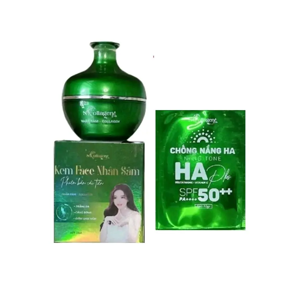 Kem Face Sâm Xanh Cải Tiến Mới Hỗ Trợ  Dưỡng Trắng Da 25g