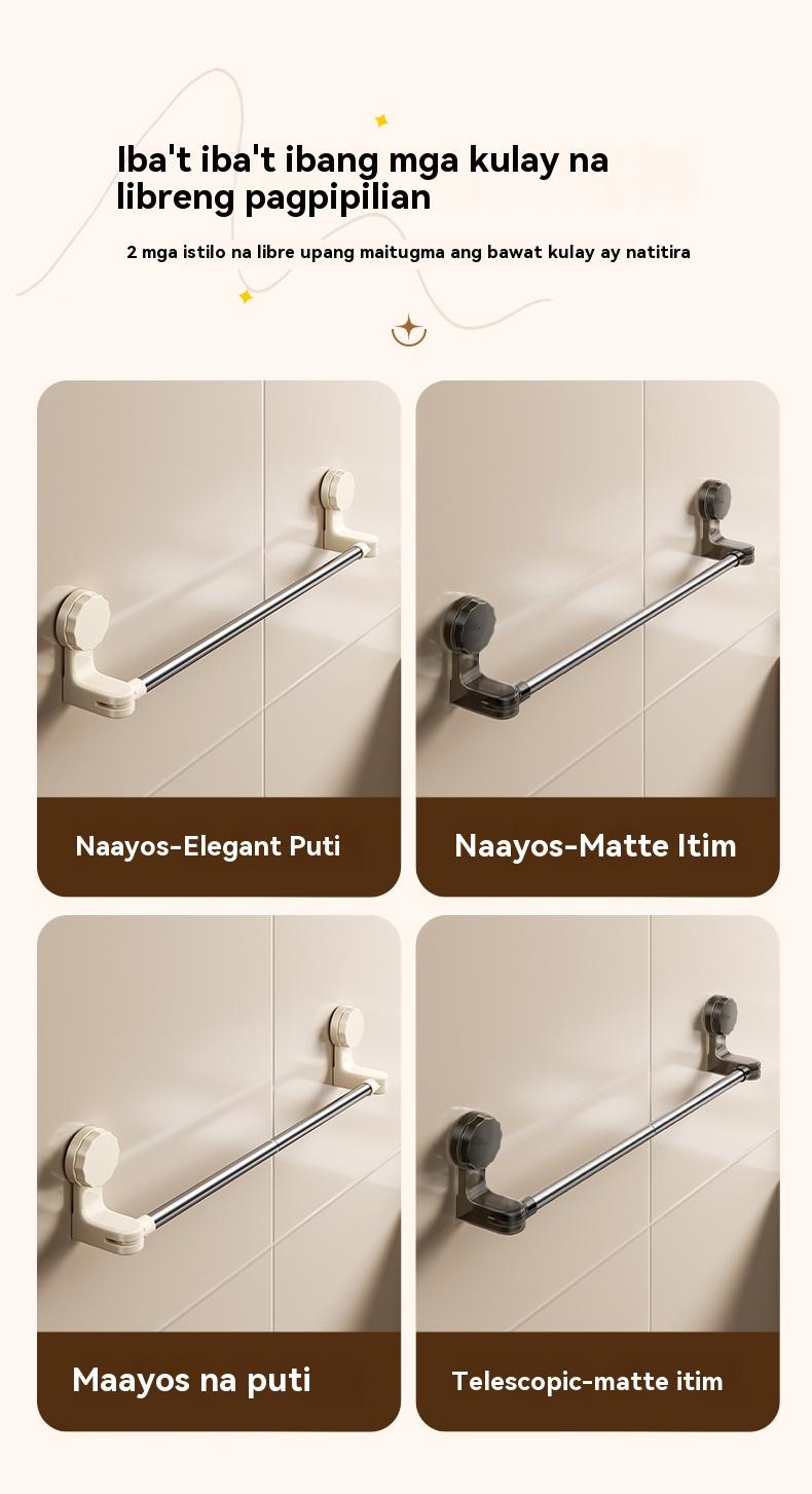 Product Introduction of Giá Treo Khăn Hút Gắn Tường Có Thể Điều Chỉnh Có Thể Mở Rộng, Không Cần Khoan, Thép Không Gỉ Bền 15