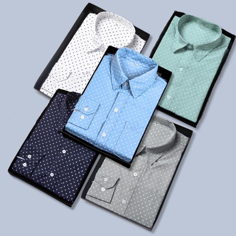 Áo sơ mi nam tay dài một túi form rộng vải lụa co giãn mềm mịn form rộng classic Menswear Nhung xxl trung niên