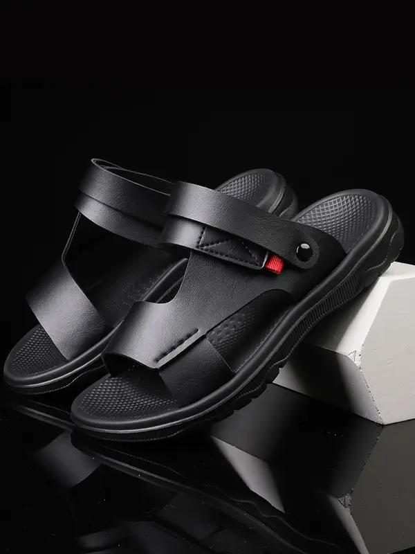 Men's Fashionable Plain Color Slides, Casual Comfortable Non-slip Slippers for Indoor & Outdoor Wear, Breathable Comfortable Shoes for Daily Wear 4