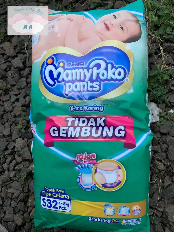 MamyPoko Pants X-tra Kering Slim / Tidak Gembung S, M, L, XL 1