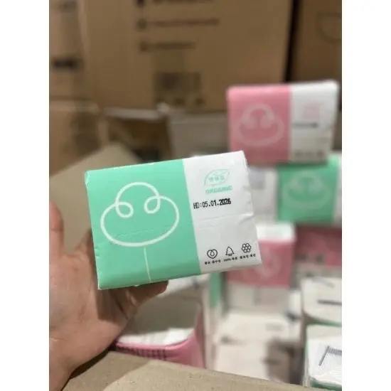 Thùng 30 gói giấy ăn rút organic hàng chuẩn cao cấp, dai mịn đẹp - giấy vê sinh cuộn 5