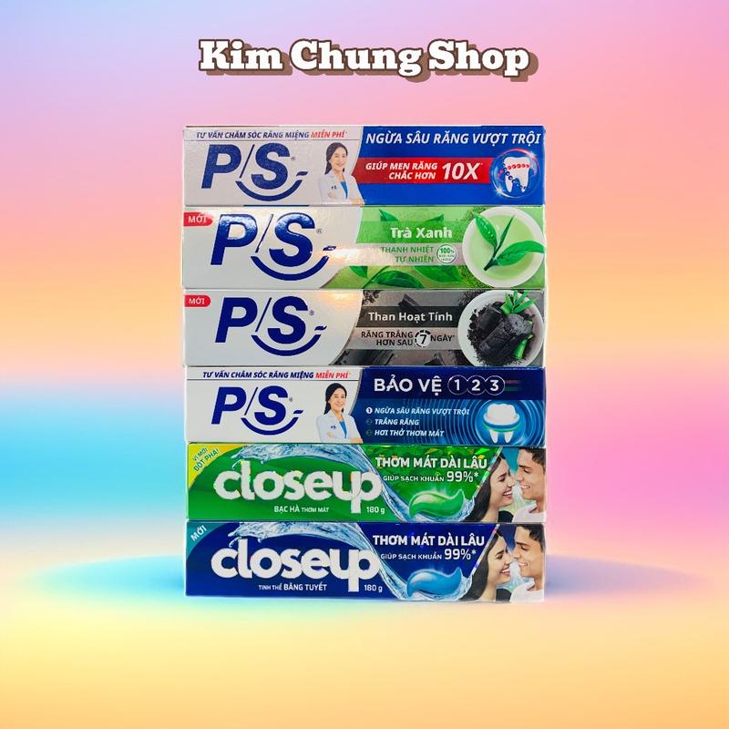 Kem đánh răng PS, Closeup trắng răng, ngừa sâu răng, bạc hà mát lạnh