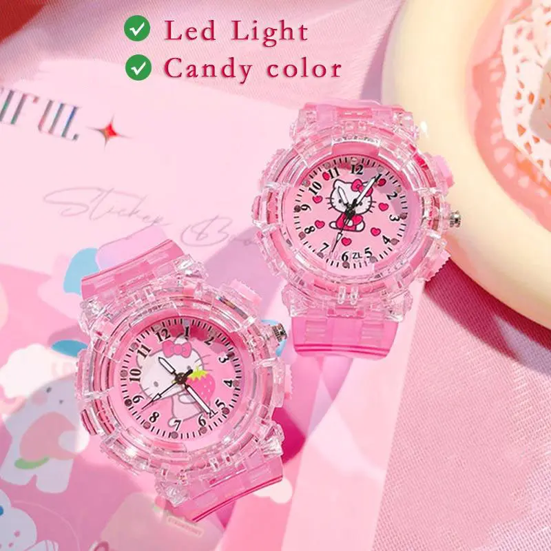 Cute Cartoon Watch LED Light Kids Watches for Boys Girls Students Digital Watch Colorful Flash High Quality