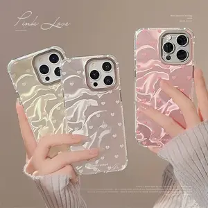 Simple Love Heart Case For Samsung A16 A06 A55 A35 A54 A05S A05 A15 A14 A13 A52 A04S A03S A02S A04E A03 A10 A10S A11 A12 A20 A30 A20S M11 M12 M13 M23 Glitter Case jisoolove