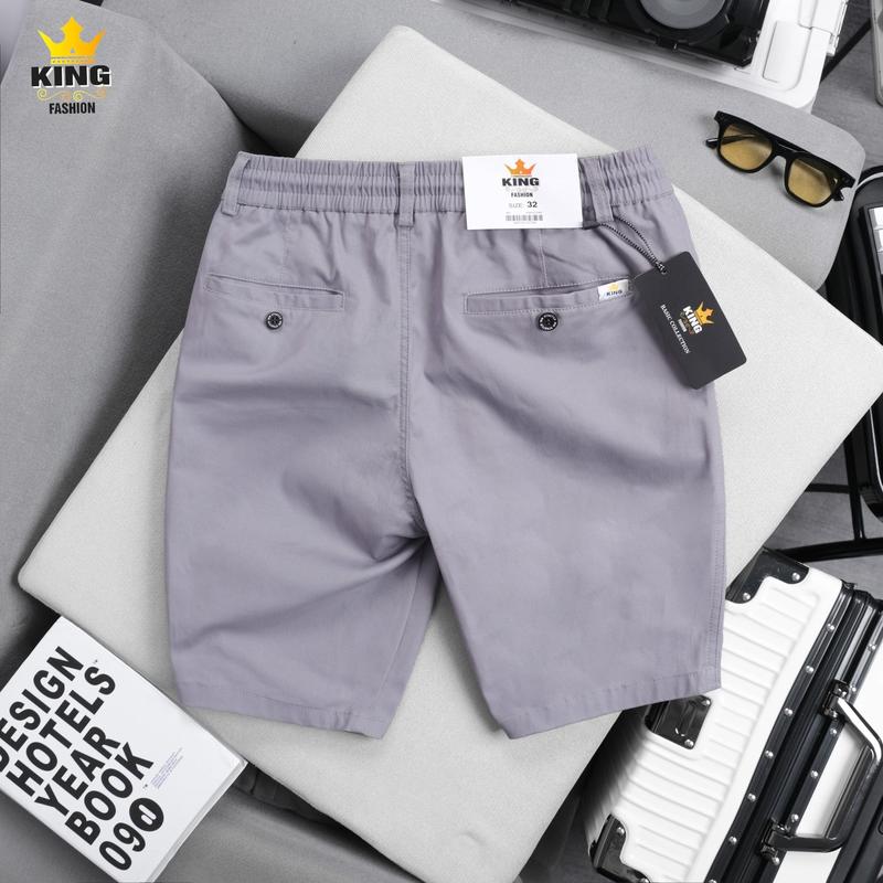 Product Introduction of QUẦN SHORT_KINGFASHION Menswear Nhiều Màu Chất Liệu Kaki Cao Cấp Lưng Thun Dây Rút Có Khóa Kéo Vải Co Giãn. Trẻ trung, năng động, mạnh mẽ. Kem Màu Đen Nhung 8