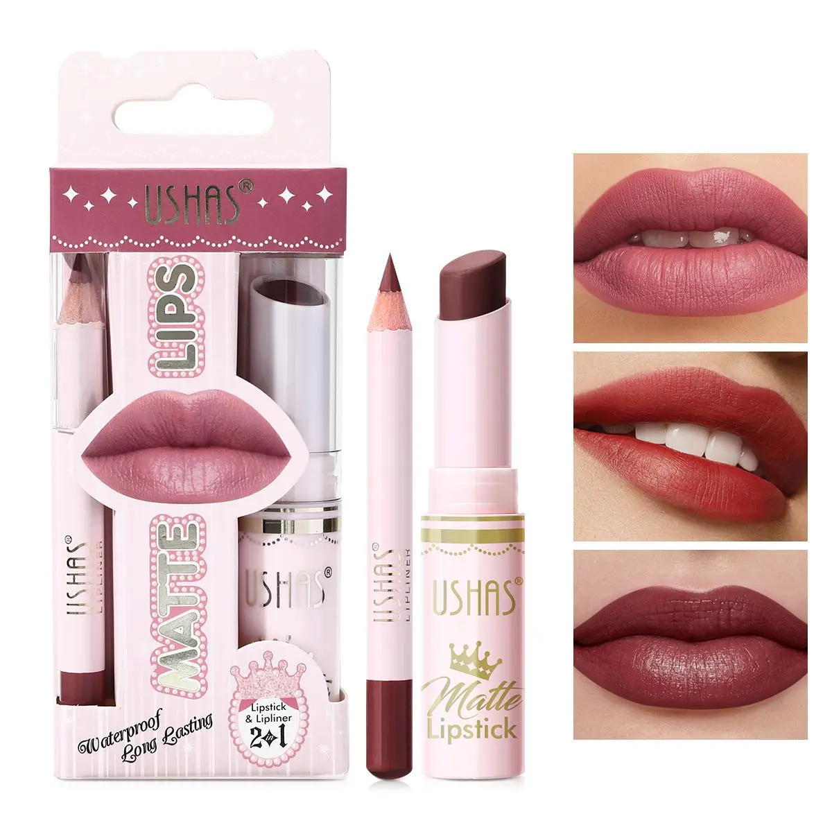Lipstick & Lip Liner Set, Easy Coloring & Moisturizing Lip Sticks, Suitable for All Occasions Lip Makeup, Four Seasons Makeup, Lip Stain, Matte