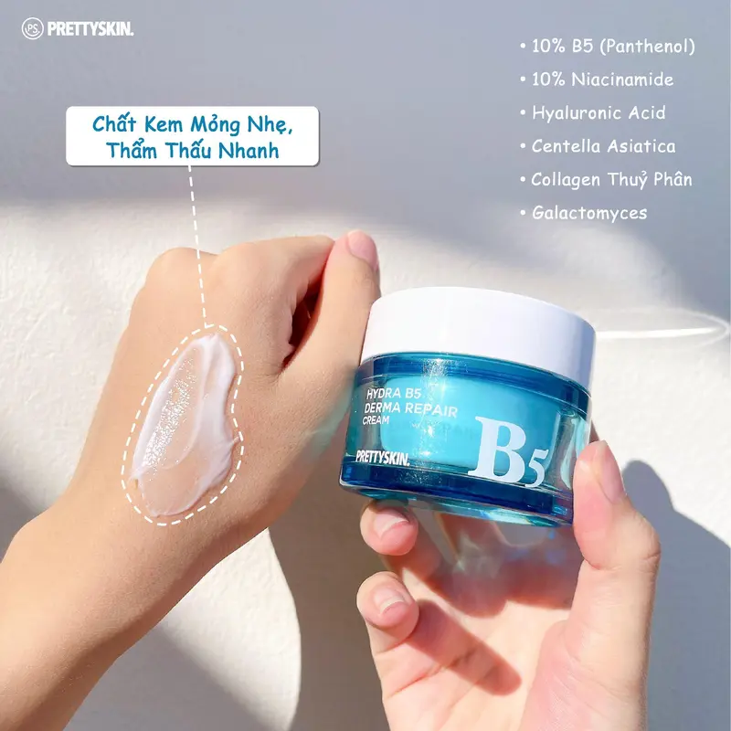 Prettyskin Kem dưỡng Hydra B5 Derma Repair Cream 52ml Skincare   Chăm Sóc Da Dưỡng Ẩm Da Làm Đẹp Da 4