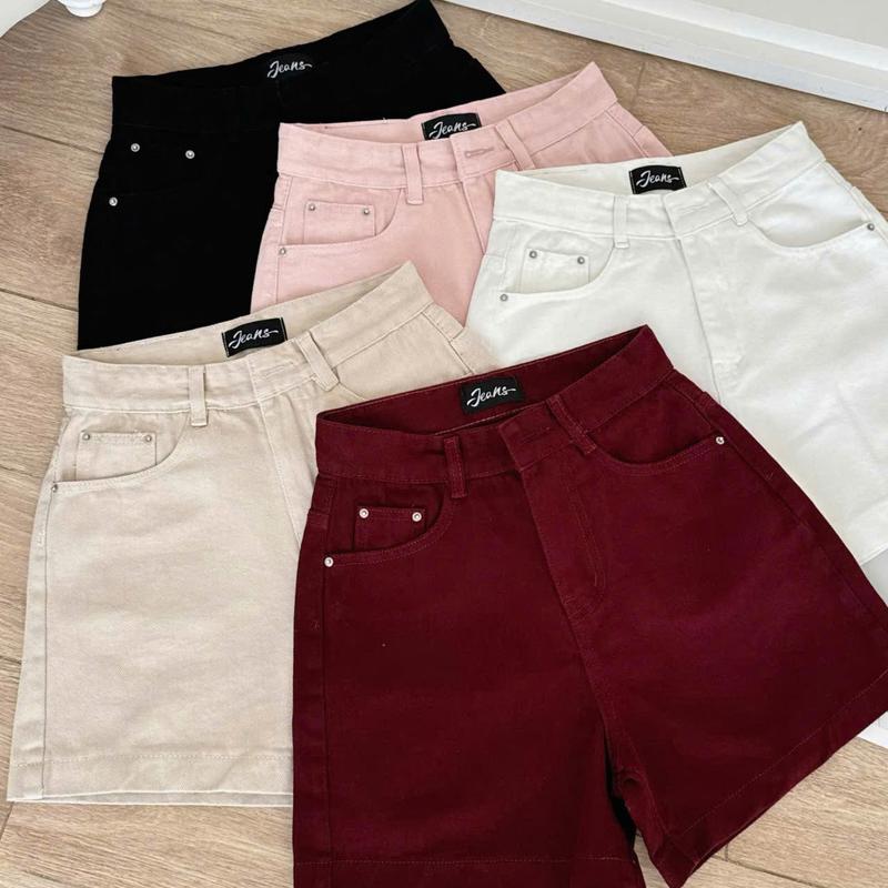 Quần Short Nữ, Quần Đùi Nữ Lưng Cao Đẹp Nhiều Màu, Vải Mềm Mát Mặc Thoải Mái MS 440