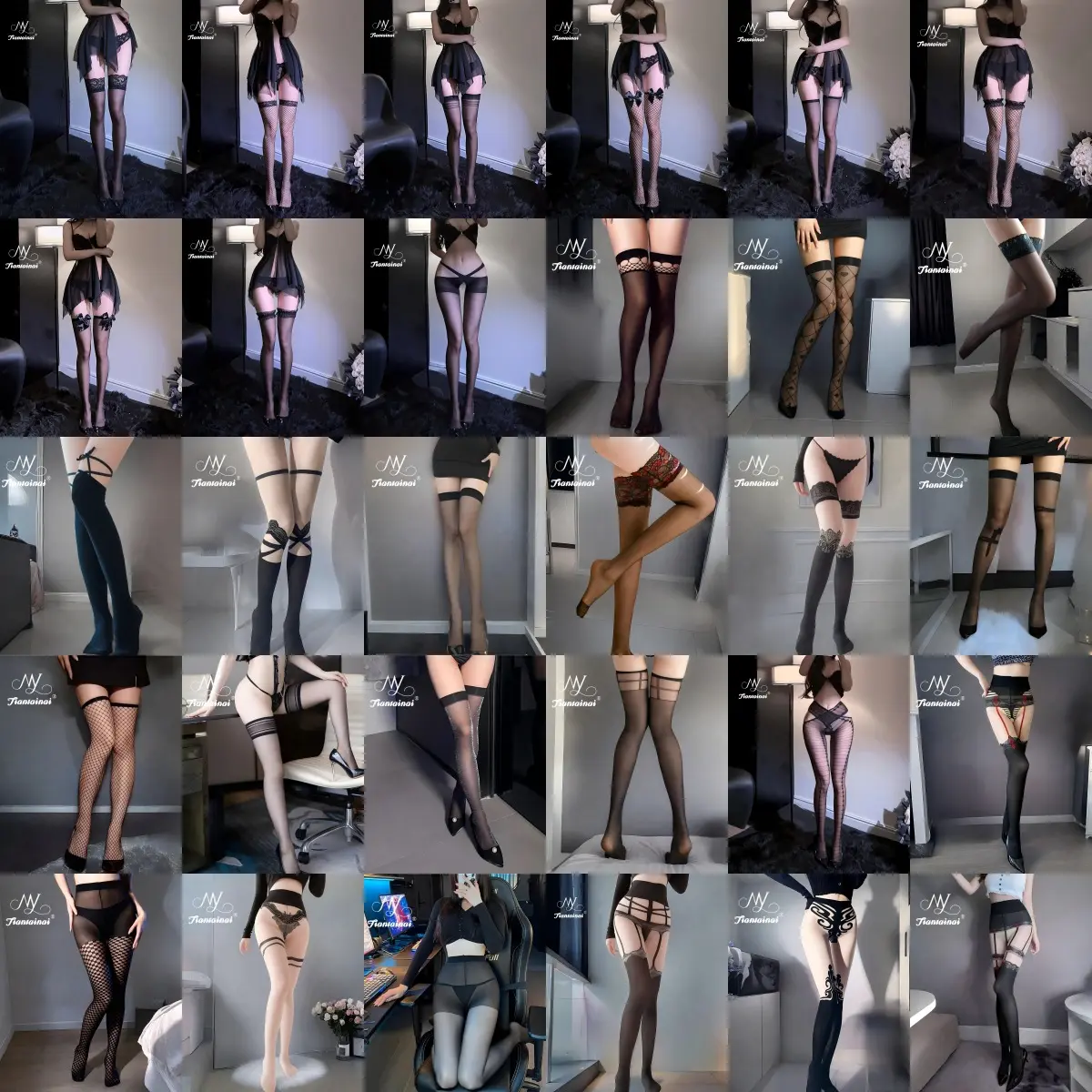 Bộ Đồ Gợi Cảm, Tất Không Quần Đùi Gợi Cảm, Thắt Lưng Garter Cám Dỗ, Cỡ Lớn, Dễ Thương Và Gợi Cảm, Tất Xé, Sản Phẩm Gợi Cảm