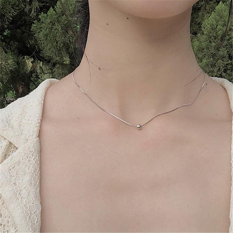 Vòng Cổ Quả Cầu Tròn, Thiết Kế Đơn Giản, Thời Trang, Dành Cho Phụ Nữ Và Trẻ Em Gái, Đồ Trang Sức Phụ Kiện, Tuyệt Vời Làm Quà Tặng 0