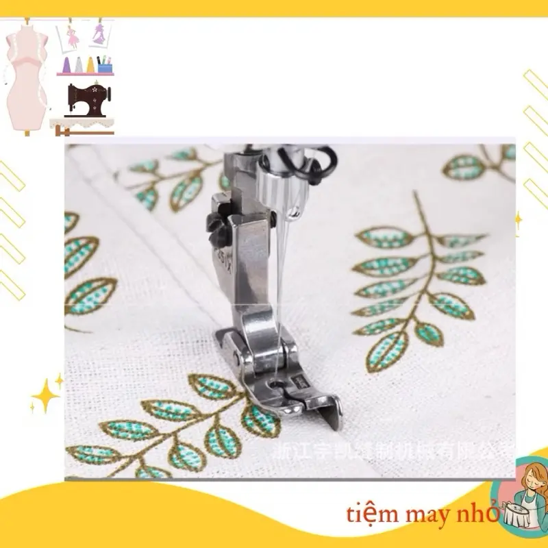 chân vịt mí cạnh mới CHÂN VỊT P351X CÓ GỜ, vừa mí diễu, mí túi, mí khóa, mí cạp kiểu mới dùng cho máy may 1 kim cônghiệp 1