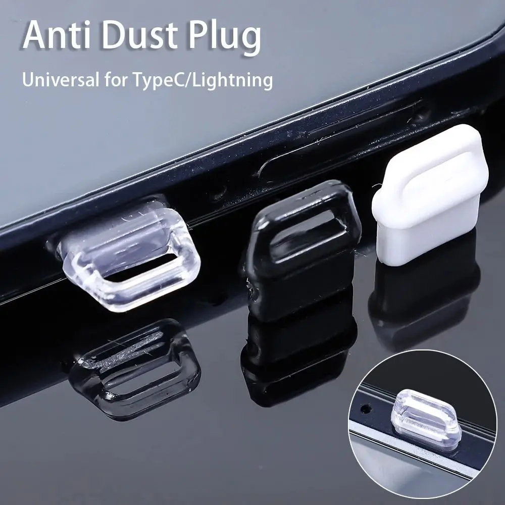 1/10Pcs New Mobile Phone Pendant Anti Dust Plug DIY Charge Port Cover Plugs Stopper Universal IOS Type C Protection Cap