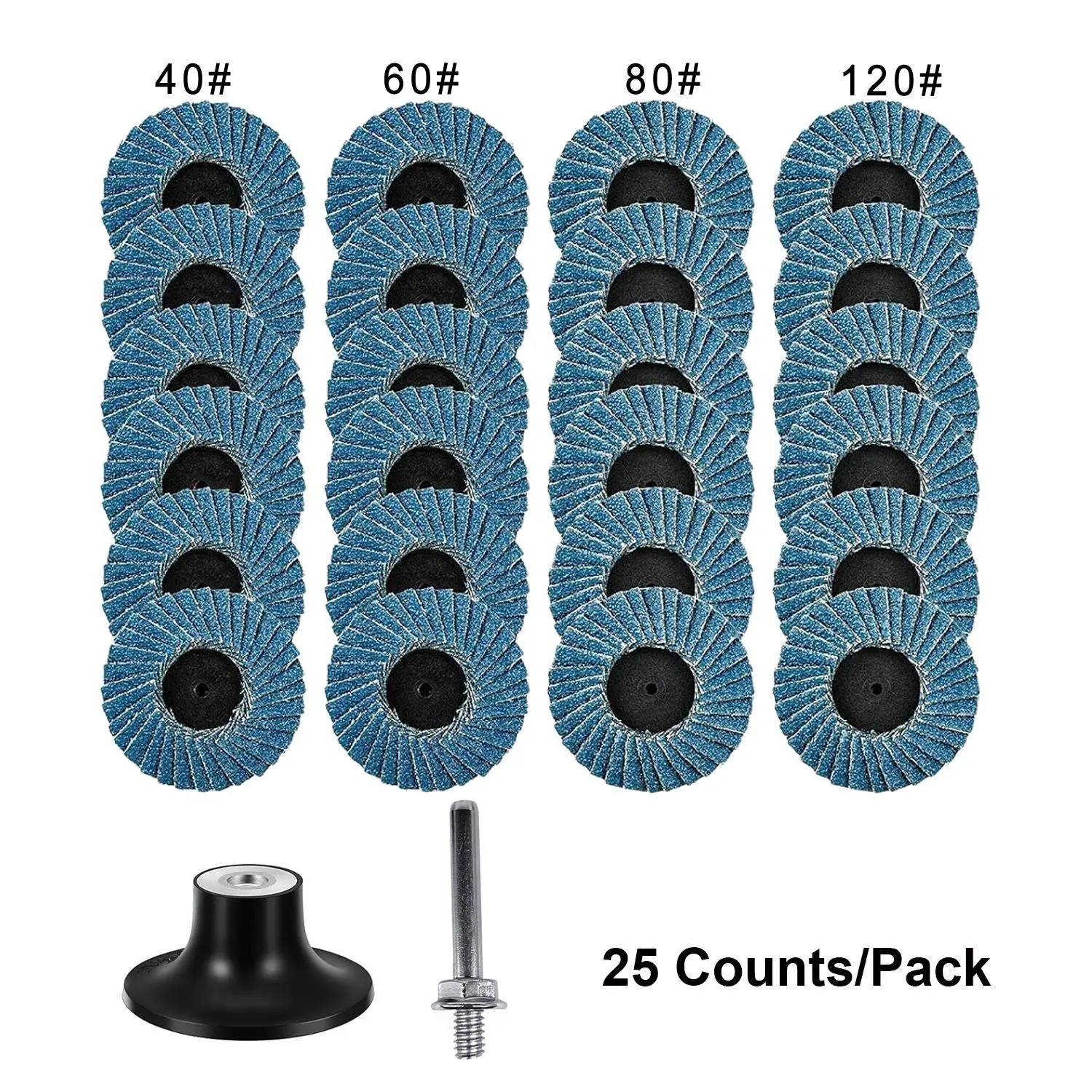 2 Inch Sanding Disc with Disc Pad Holder, Roll-lock Flap Sanding Disc for Rust Removal From Polished Burr Surfaces, Professional Power Tool Accessories