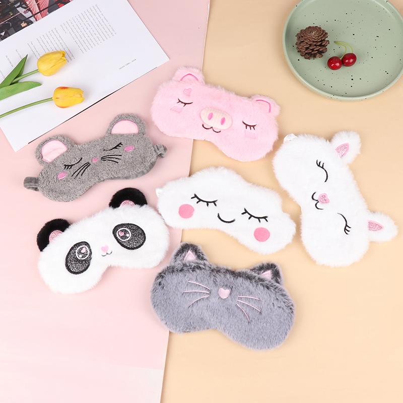 Topeng Mata Kucing Kelabu Comel Mewah, Topeng Tidur, Penutup Teduhan Mata, Penutup Mata, Pelapik Mata, Sesuai untuk Perjalanan dan Kegunaan Rumah, Item Hadiah, 1PCS 4