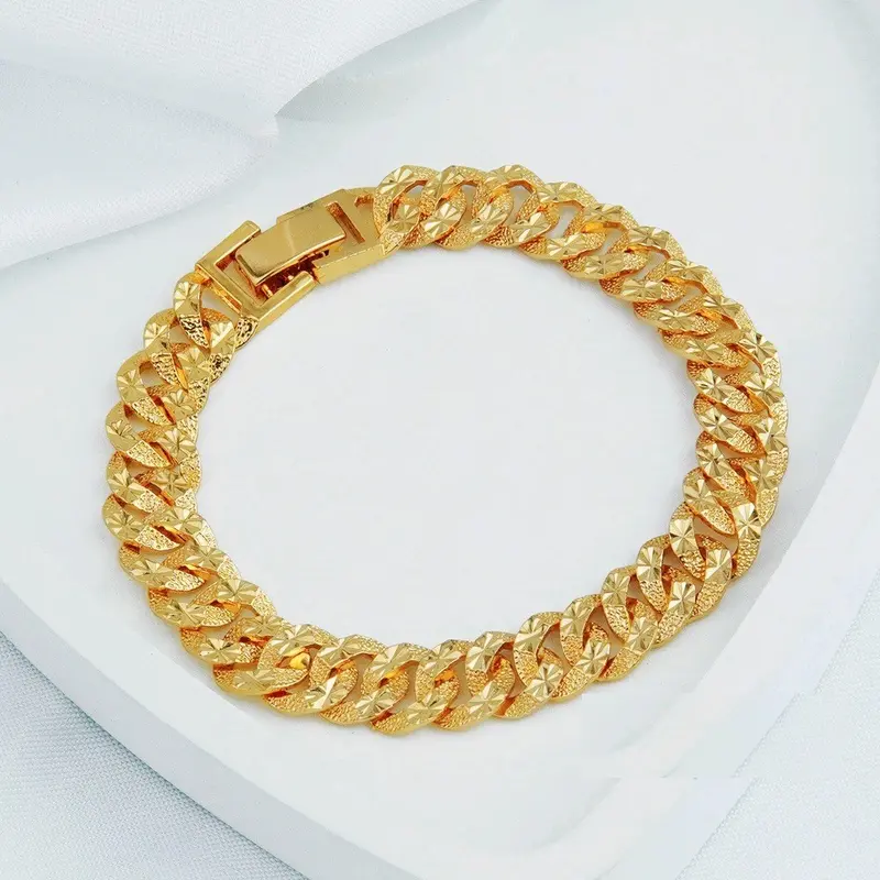 Gelang Wanita Sisik Naga Slim GT74LN-107UD Stainless Steel - Warna Gold - Elegan 5