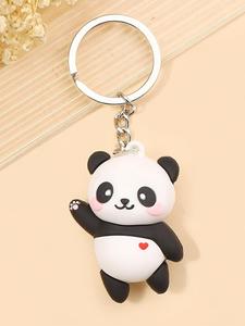 Llavero de Diseño de Panda Lindo, Dije para Bolsa de Gel Suave PVC, Recuerdo de Viaje, Accesorios de Moda para Mujeres y Hombres