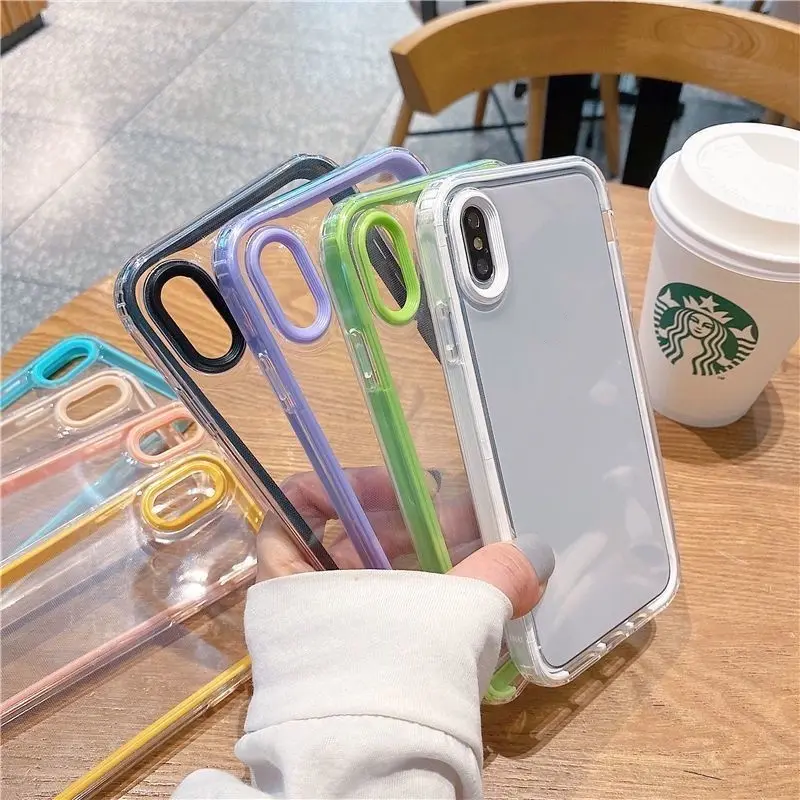 Ốp Cho iPhone 16, 11, 13, 12, 14, 15, Pro Max, XR, 6, 7, 8 Plus, XR, XSMax, Ốp Chống Sốc 3 Trong 1, Ốp Điện Thoại Silicon Nhiều Màu Cao Su Phụ Kiện