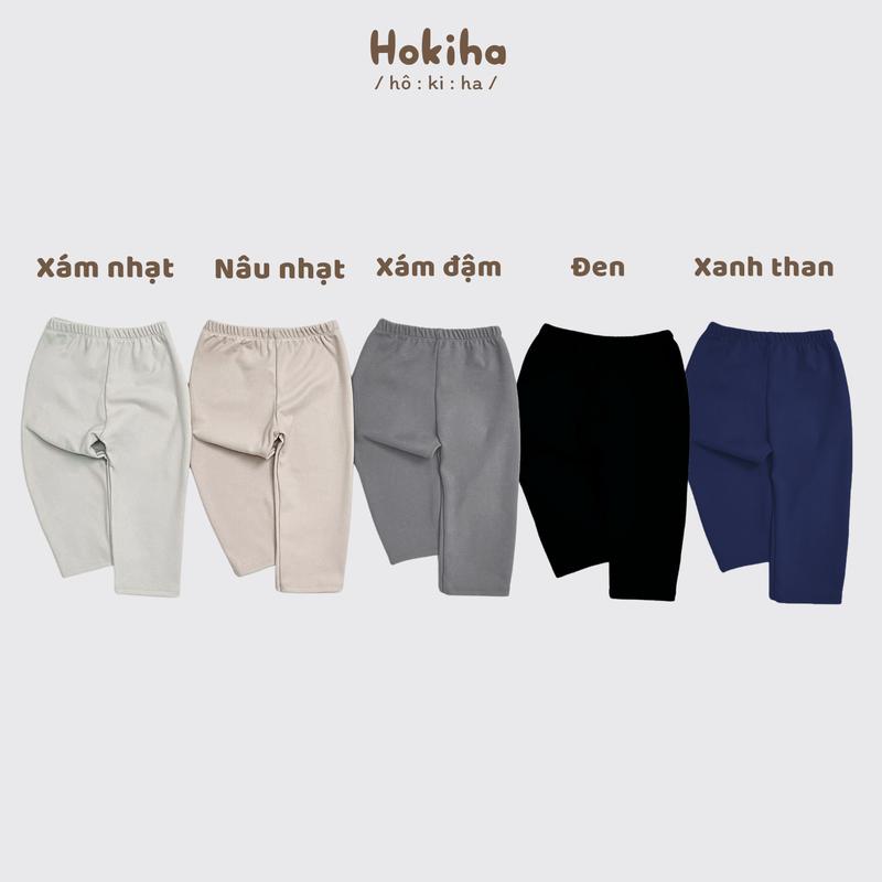[Hokiha] Te733- Quần legging giữ nhiệt cho bé trai bé gái chất zip lông 2 mặt mềm mại, thấm hút mồ hôi size 8-17kg
