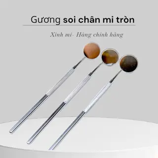 Gương soi chân mi tròn có tay cầm chắc chắn,hỗ trợ thợ nối mi điều chỉnh hướng mi (hàng chính hãng)