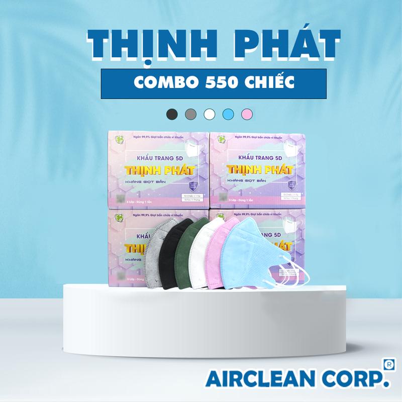 5D Thịnh Phát - Thùng 550 Chiếc Khẩu Trang 3 Lớp Kháng Khuẩn, Chống Bụi Mịn