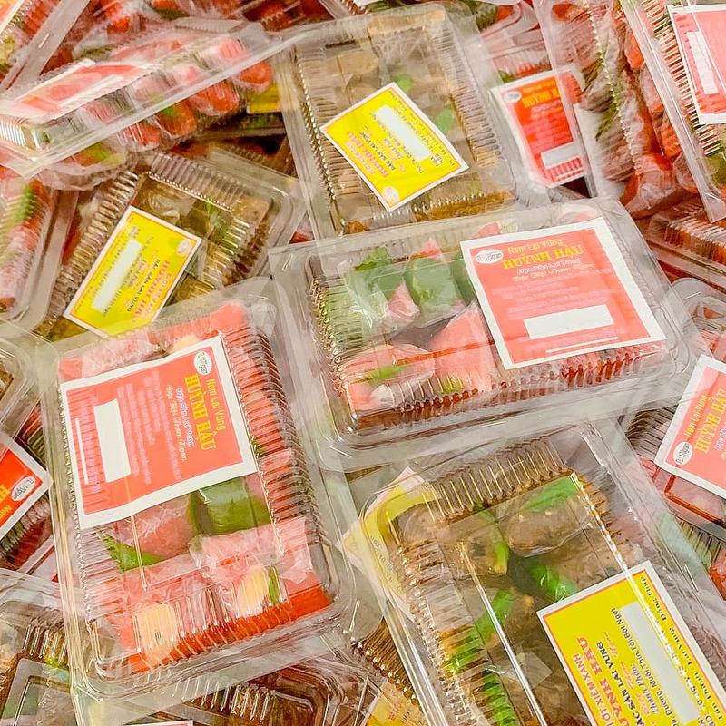 LOẠI THƯỜNG - Combo 6 hộp nem chua đỏ và nem bì thịt trộn nâu - Đặc Sản Lai Vung - Nem Lai Vung Huỳnh Hậu - Sản phẩm OCOP 3 Sao - 1 hộp 10 cái 170g