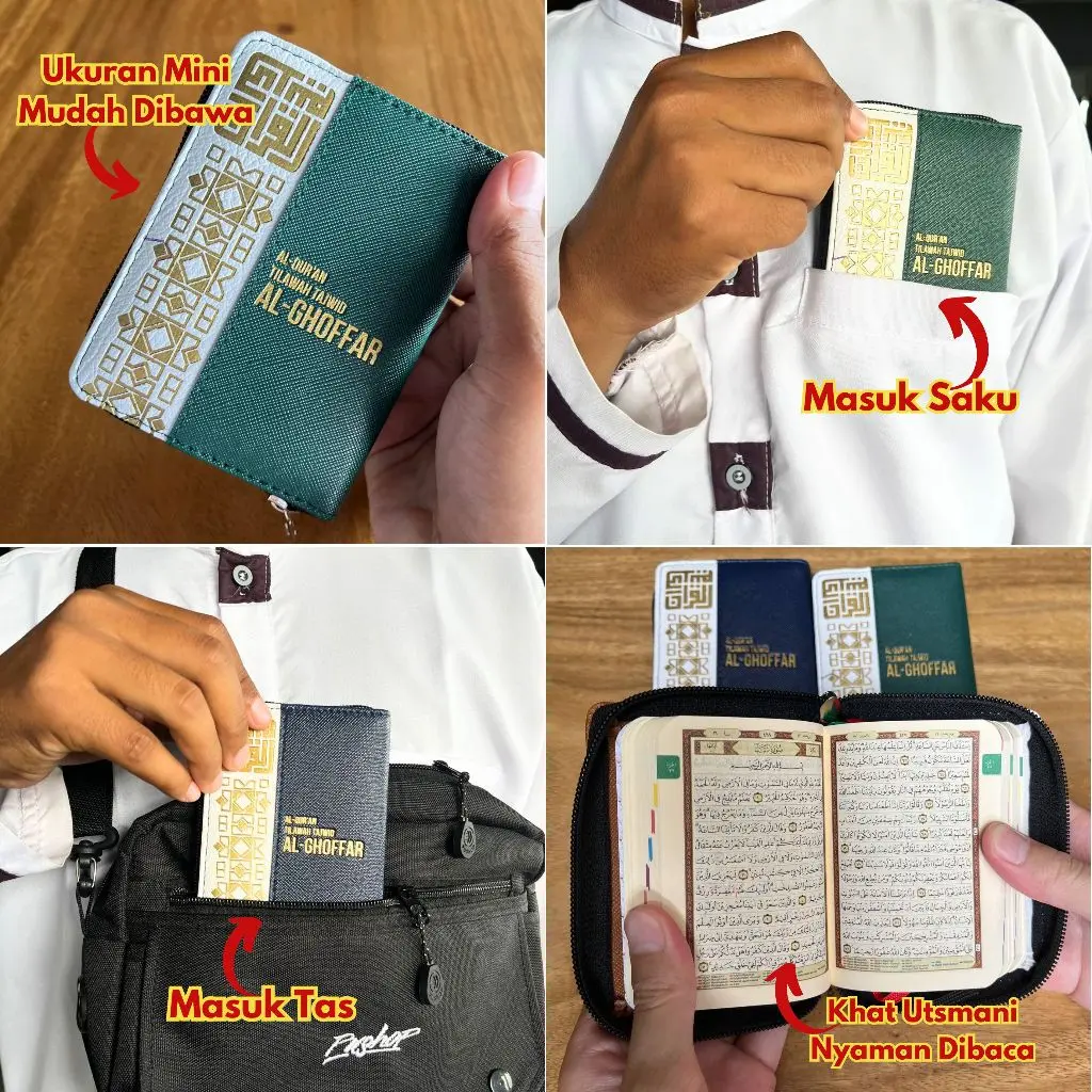 Ghoffar A7 Rest - Al Quran Kecil Al Ghoffar Tilawah Tajwid 15 Baris Restleting Saku A7 Alquran