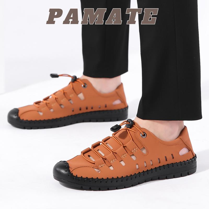 Sepatu santai pria kulit yang trendy dan bernafas Casual Shoes Kasual Sneakers 2
