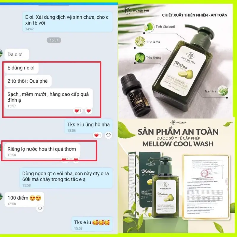 Dung dịch vệ sinh Mellow tặng nước hoa cô.b..é 4