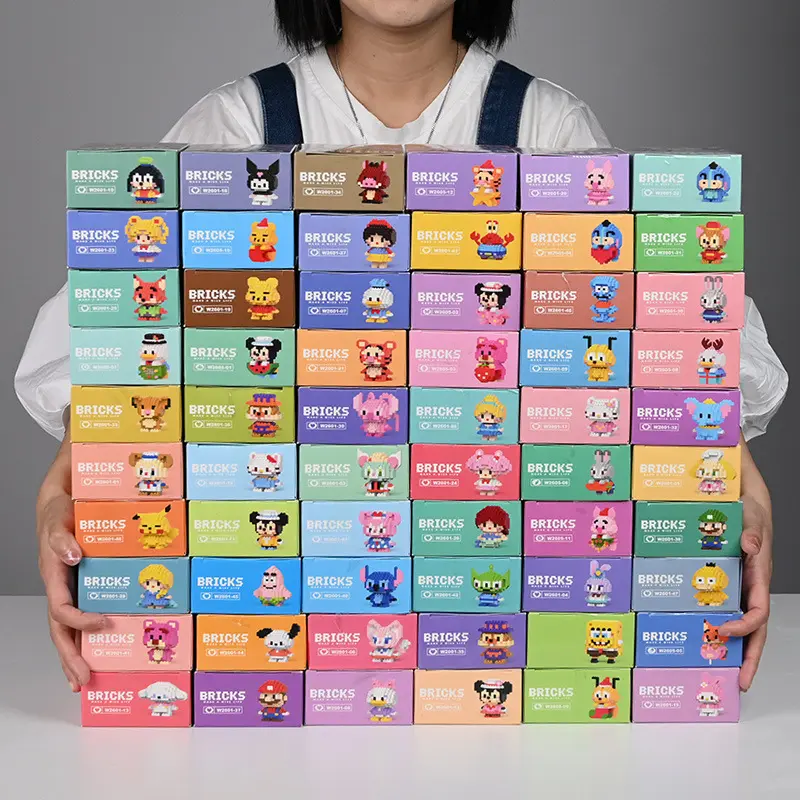 LELE Nano Block Kartun Mini Bricks Kotak Mainan Balok Susun Mainan Anak Edukasi DIY 3DPuzzle Toys