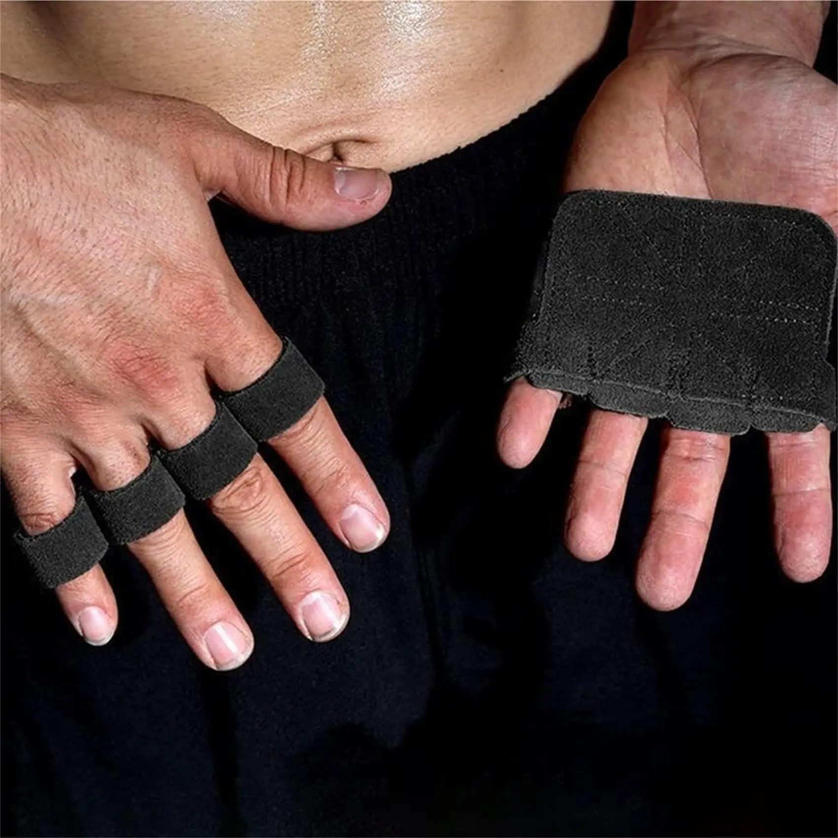 (HDD)Lake Blue/Pair of Four Finger Palm Protection Assist Band(AHW)