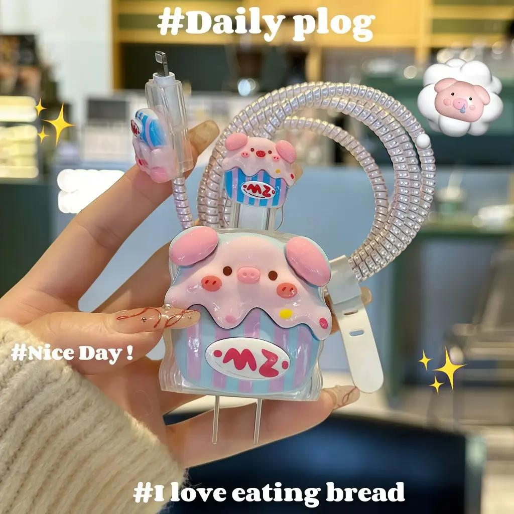 Cute Cartoon Pelindung Charger Case Pelindung Kabel & Kepala Charger 18w&20w Pelindung Adaptor - H