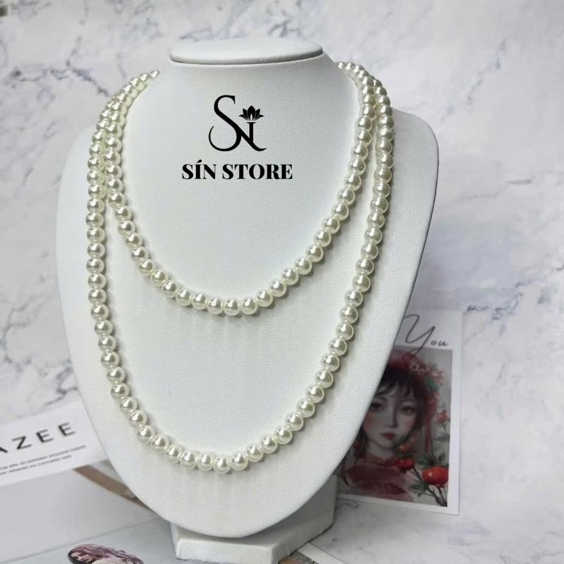Bộ Vòng cổ/Cài/Vòng Tay/Bông Tai/ ngọc trai nhân tạo phụ kiện chụp ảnh, lễ chùa, Kỷ niệm