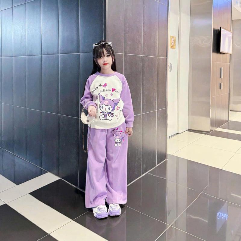  Bộ đồ thu đông nỉ tàu 2 MÀU in hình COROMI cho bé gái bé trai  Hoạ tiết COROMI   từ 9-44kg mã 8579 