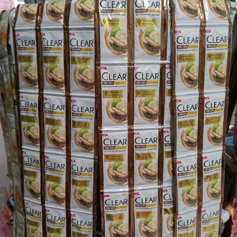 Combo 10 dây clear 9 loại thảo dược sạch gàu, nuôi tóc chắc khoẻ ( mỗi dây 10 gói) 0