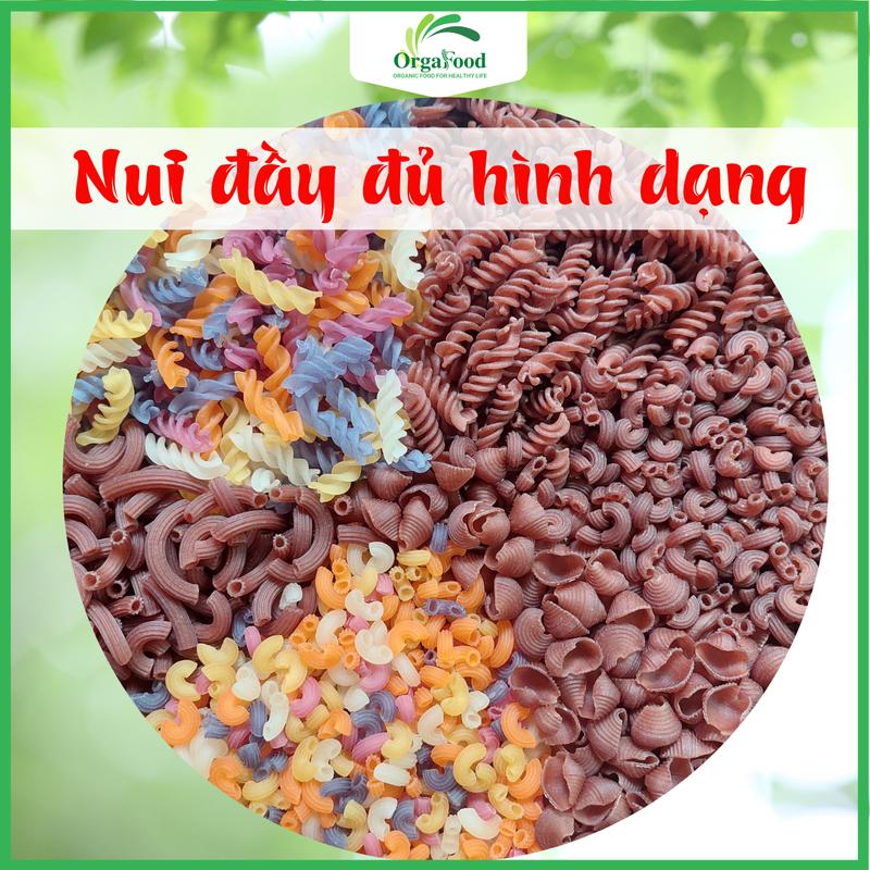 Nui gạo lứt nui rau củ túi 500gr đầy đủ hình dạng ăn eatclean healthy ăn thực dưỡng