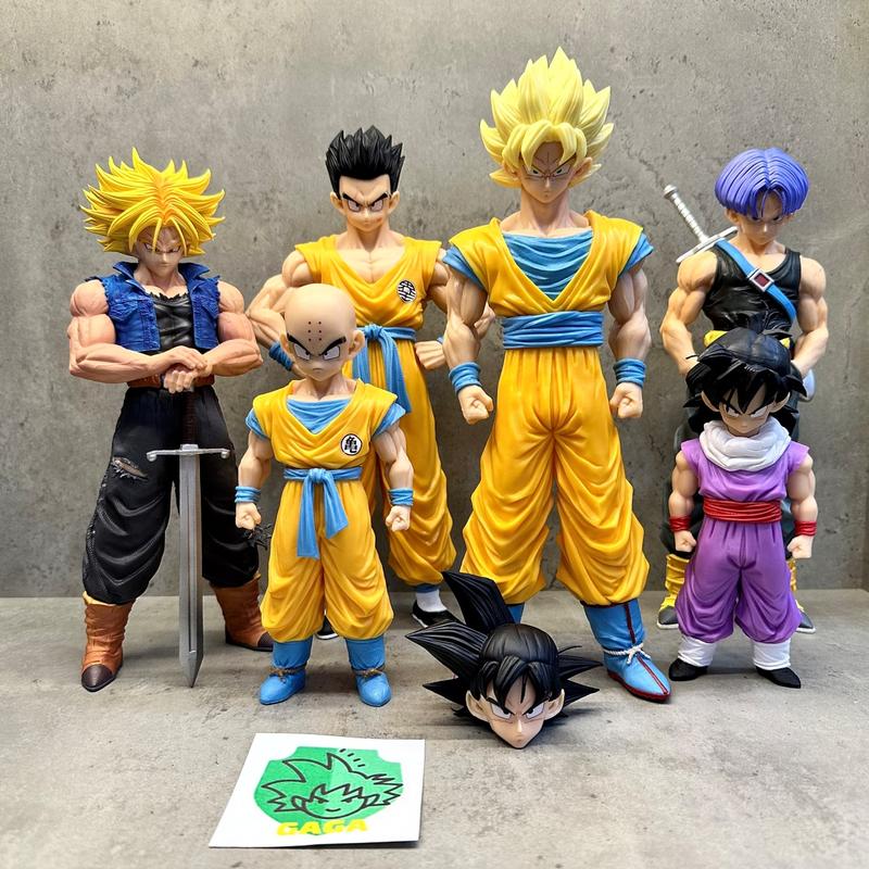 Mô hình Dragonball Team Z Goku Gohan Krillin, Trunks 26cm 2 đầu thay thế sắc nét - GaGaMoHinh Toy Đồ Chơi