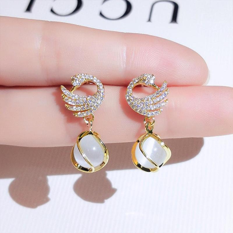 Product Introduction of Bông Tai Thả Hình Thiên Nga, Lấp Lánh, Dành Cho Phụ Nữ Và Trẻ Em Gái, Thời Trang, Tinh Tế, Ngọt Ngào Và Thanh Lịch Voi 17