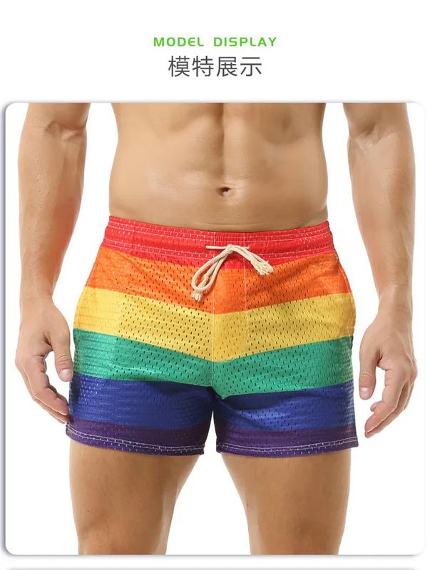 Product Introduction of Mens Beach Shorts Board Swimming Trunks Swimwear Mesh Breathable Swimsuit Boxers 9