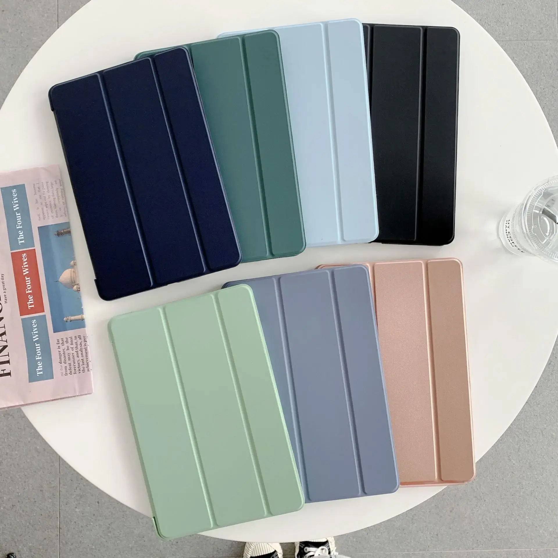 FLIP COVER TABLET CASE FOR SAMSUNG T220 T225 TAB A7 LITE T290 T295 A 8.0 A8 10.5 P610 P615 A9 8.7 PLUS S7 S8 S9 FE T560 T561 12.4 CASING ITEL VISTA TAB 30 PAD ONE